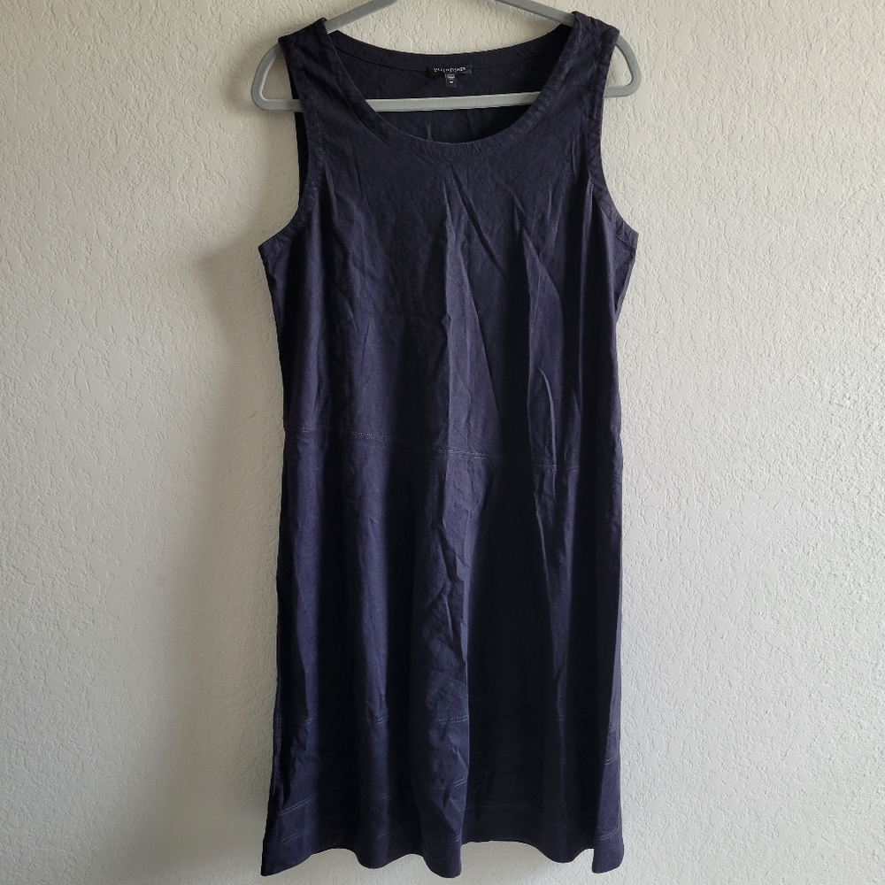 Eileen Fisher linen midi dress sleeveless size M